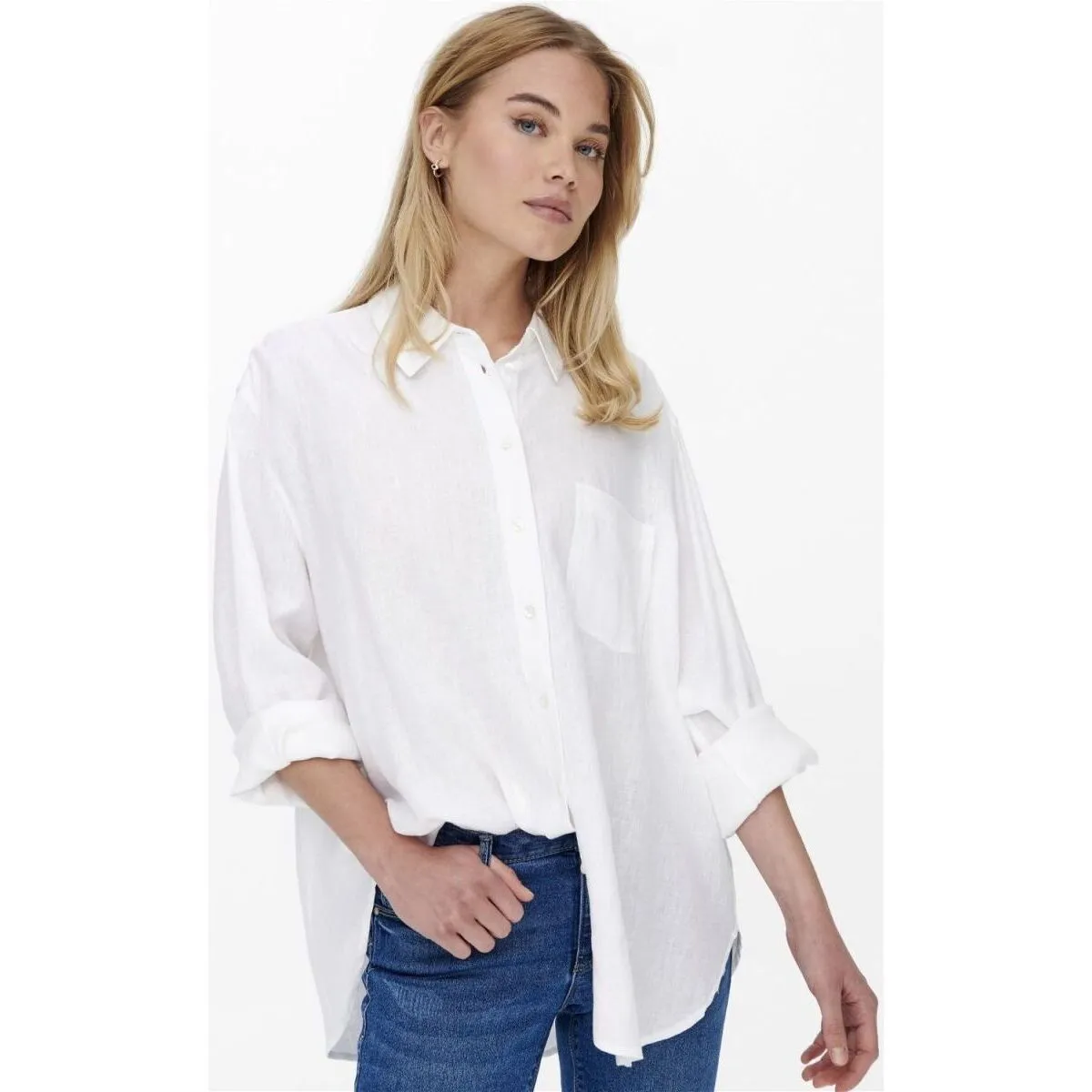 15259585 TOKYO LINEN SHIRT-BRIGHT WHITE