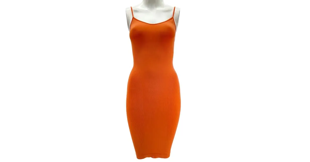 Alaïa ALAIA Vestidos T.fr 38 poliéster Naranja 