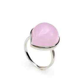 Anillos con piedras con motivo en forma de lágrima en rosa