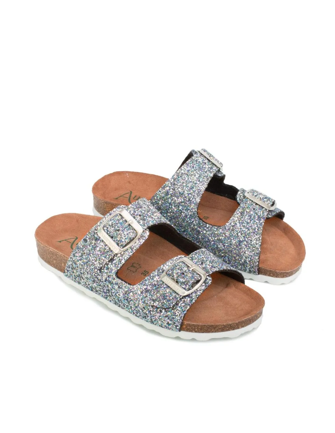 AUTENTI Sandalias Bio Hebillas Glitter Multicolor