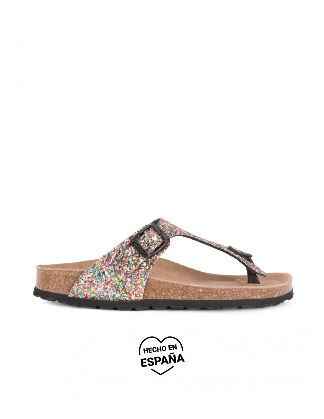 AUTENTI Sandalias Glitter Suela Corcho