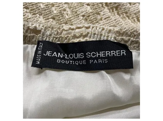 Autre Marque Falda de punto Jean-Louis Scherrer Beige Crudo Arena 