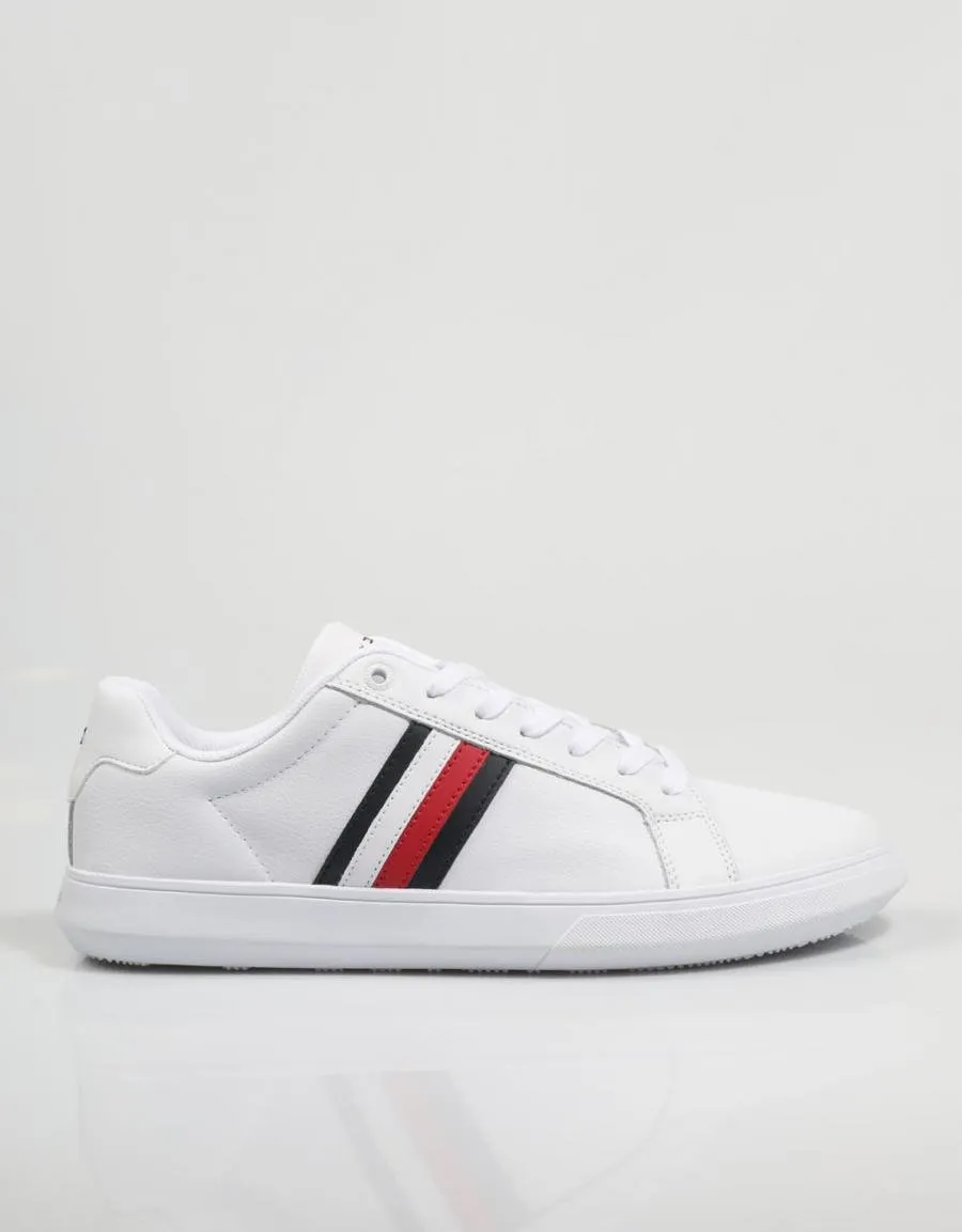  baskets TOMMY HILFIGER Corporate Cup Leather Stripes en Blanc 79929