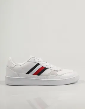  baskets TOMMY HILFIGER Court Cupsole Retro Lth Stripes en Blanc 83062