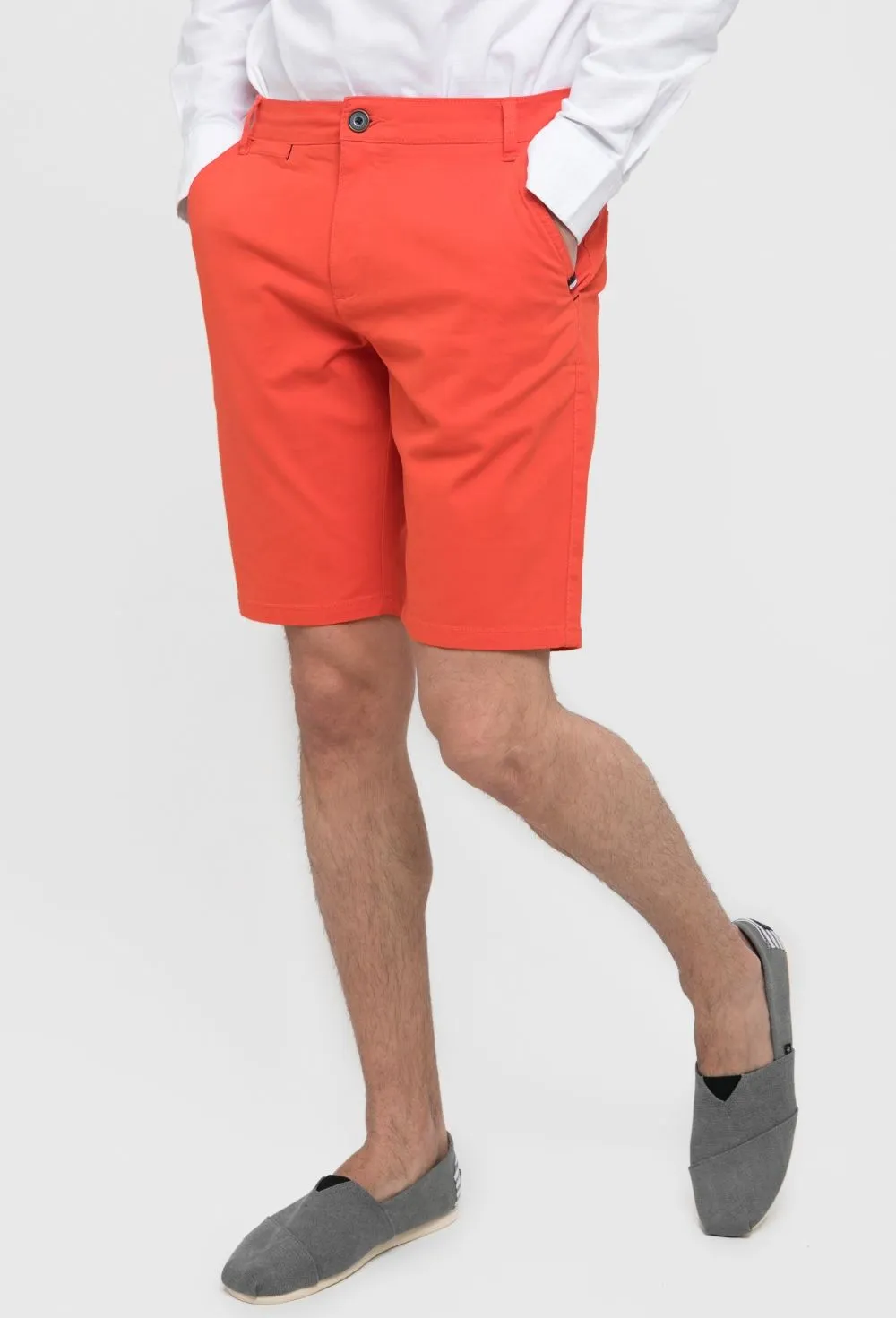 Bermuda clásica Valecuatro de hombre color naranja