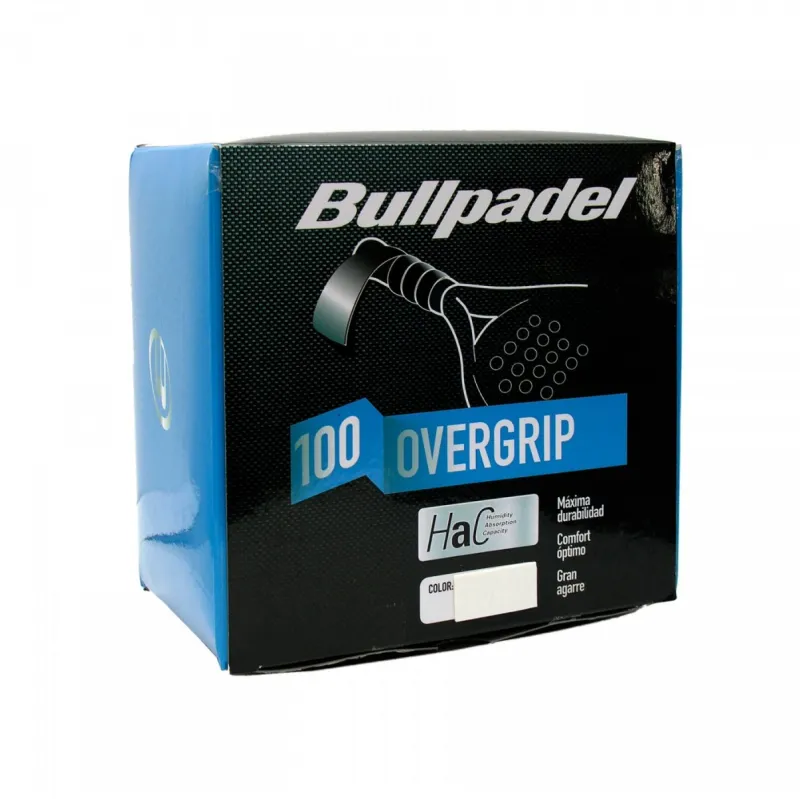 Caja de overgrips Bullpadel Hac Blanco 100 unidades