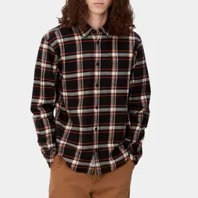 Camisa Carhartt WIP: LS Barten Shirt (Barten Check Black Black)