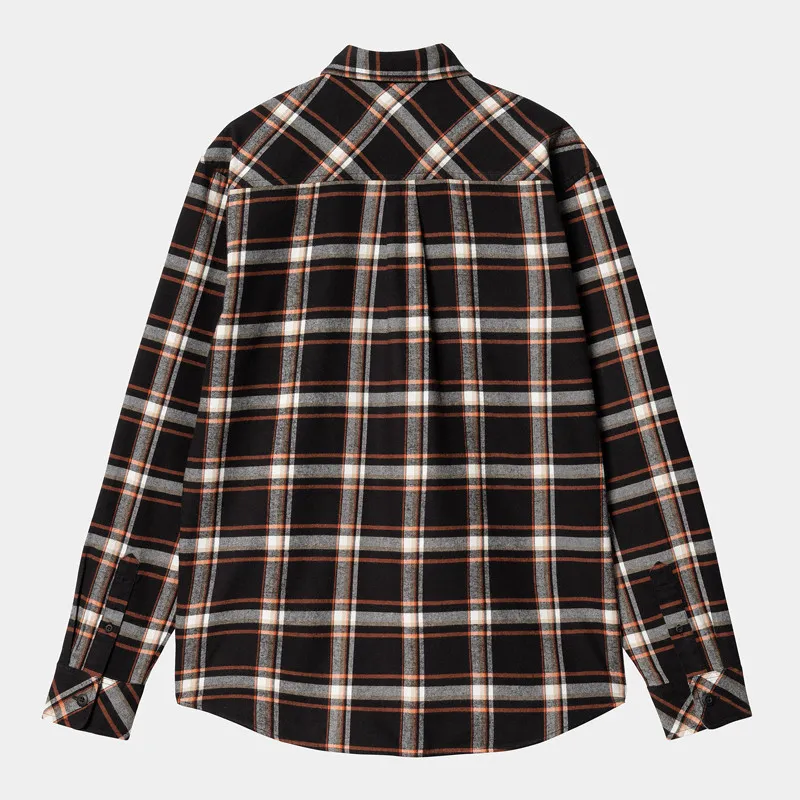 Camisa Carhartt WIP: LS Barten Shirt (Barten Check Black Black)