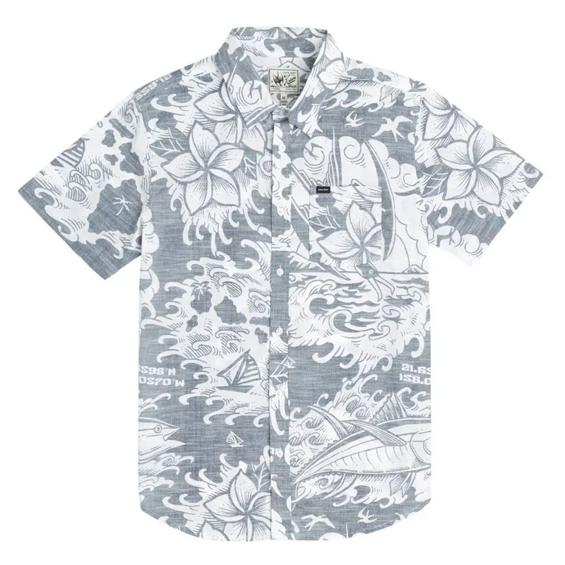 Camisa Dark Seas: Log Cabins (Navy)