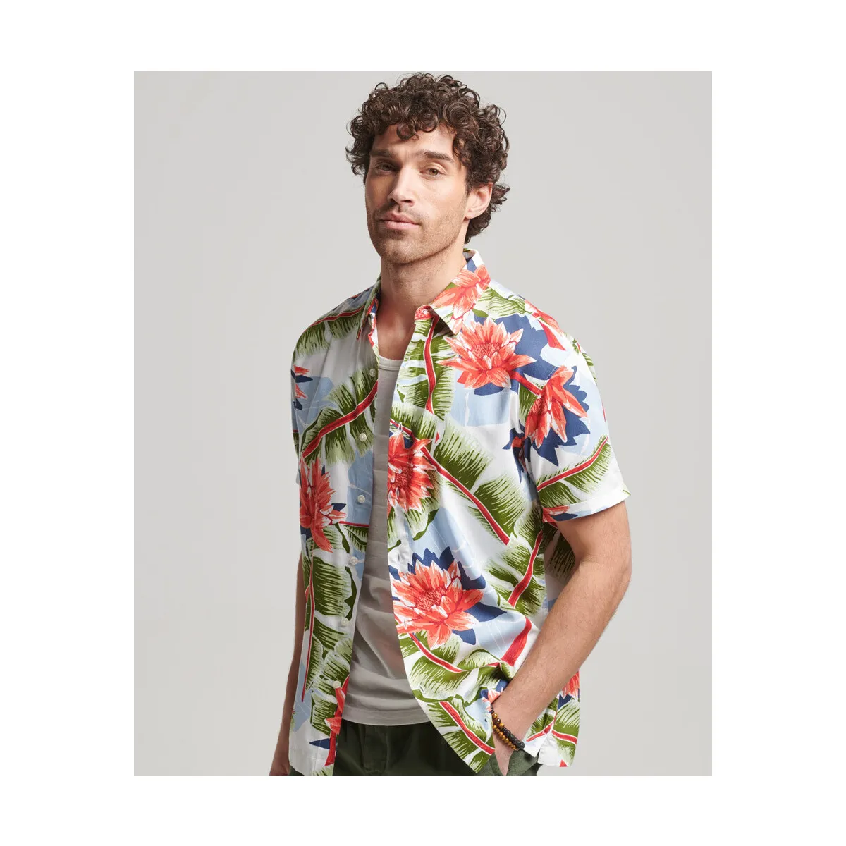 CAMISA HAWAIANA DE MANGA CORTA