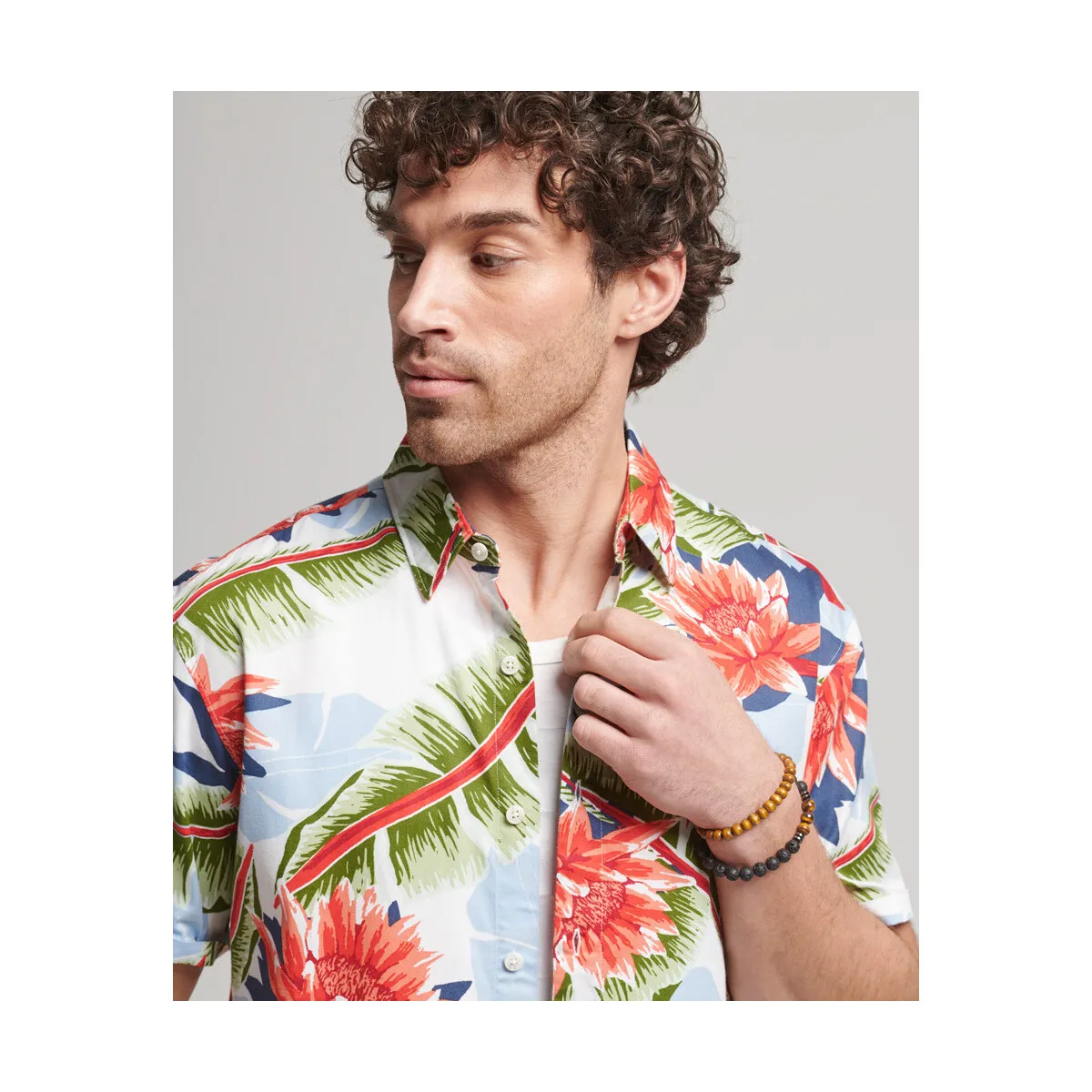 CAMISA HAWAIANA DE MANGA CORTA