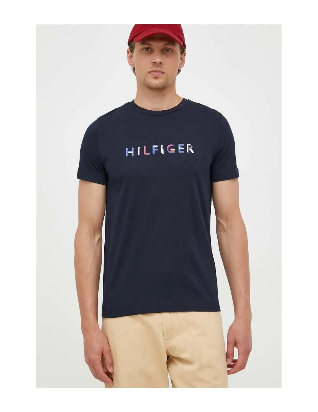 Camiseta de corte slim con logo de Tommy Hilfiger