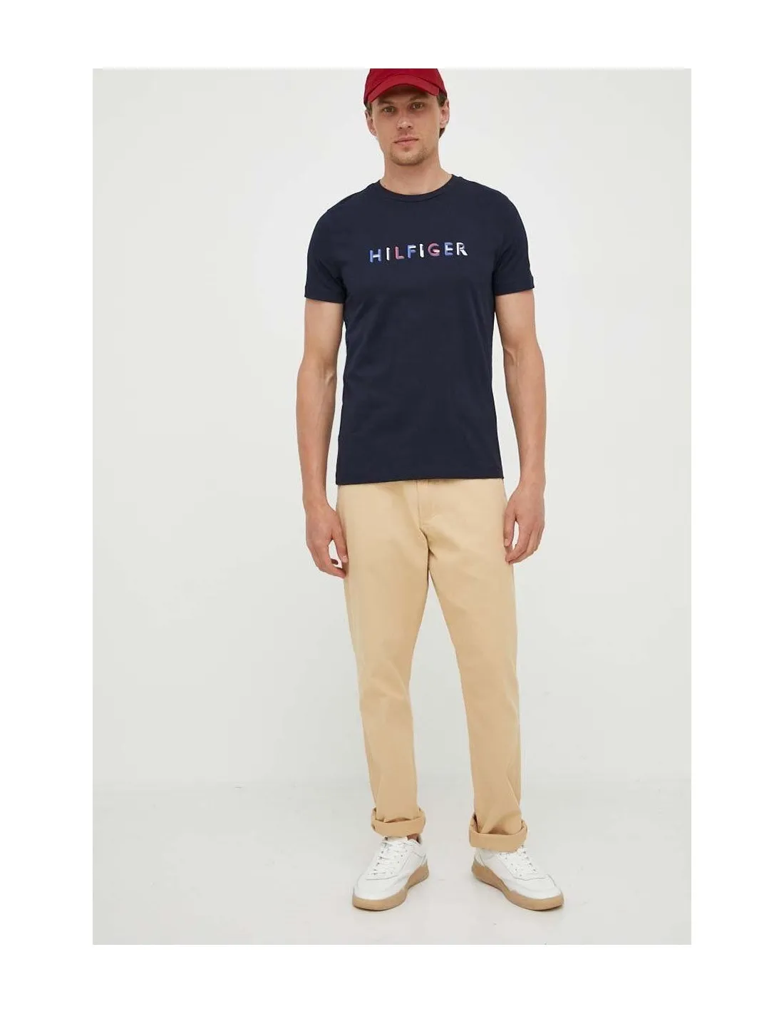 Camiseta de corte slim con logo de Tommy Hilfiger