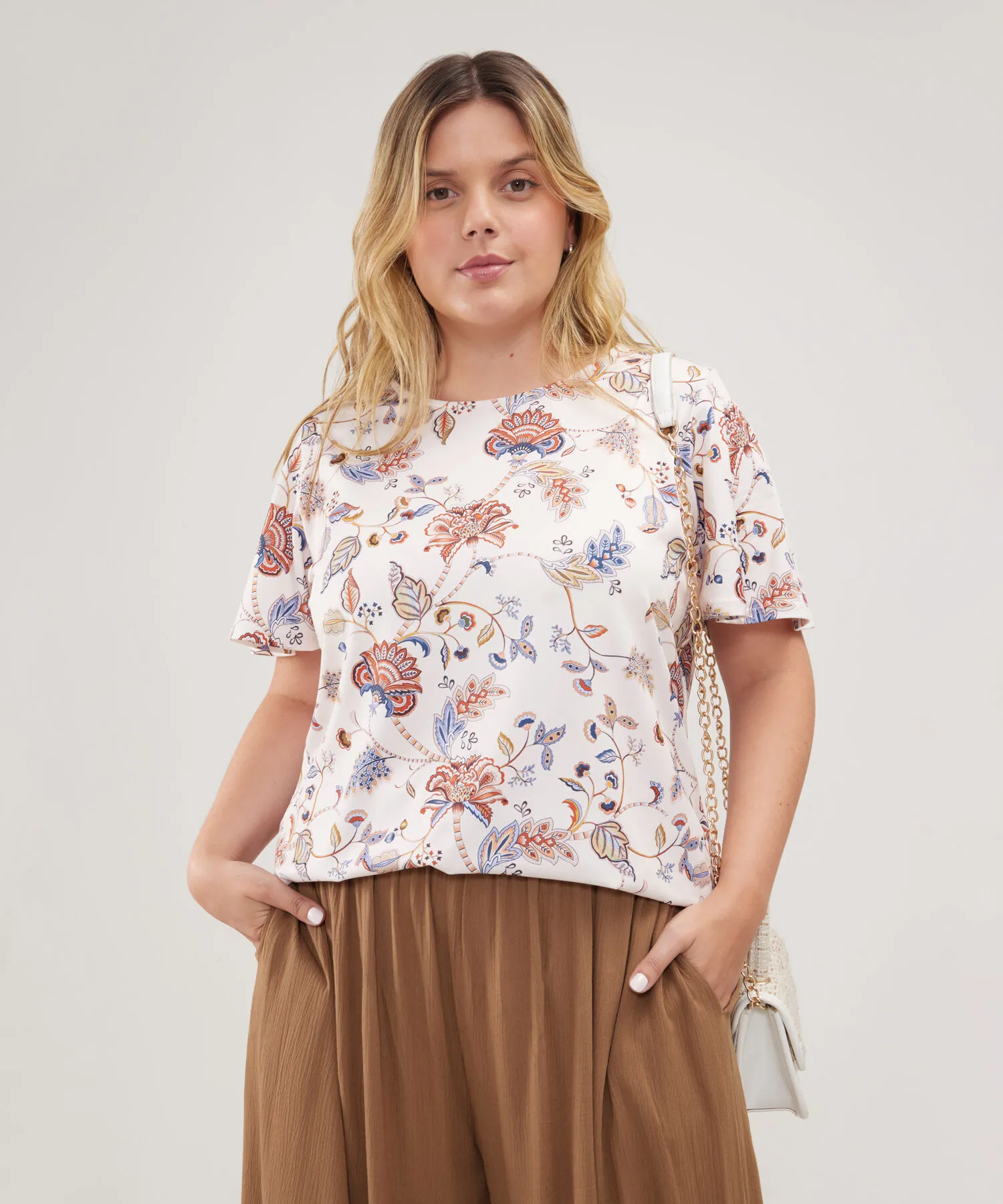 Camiseta Estampado Floral-