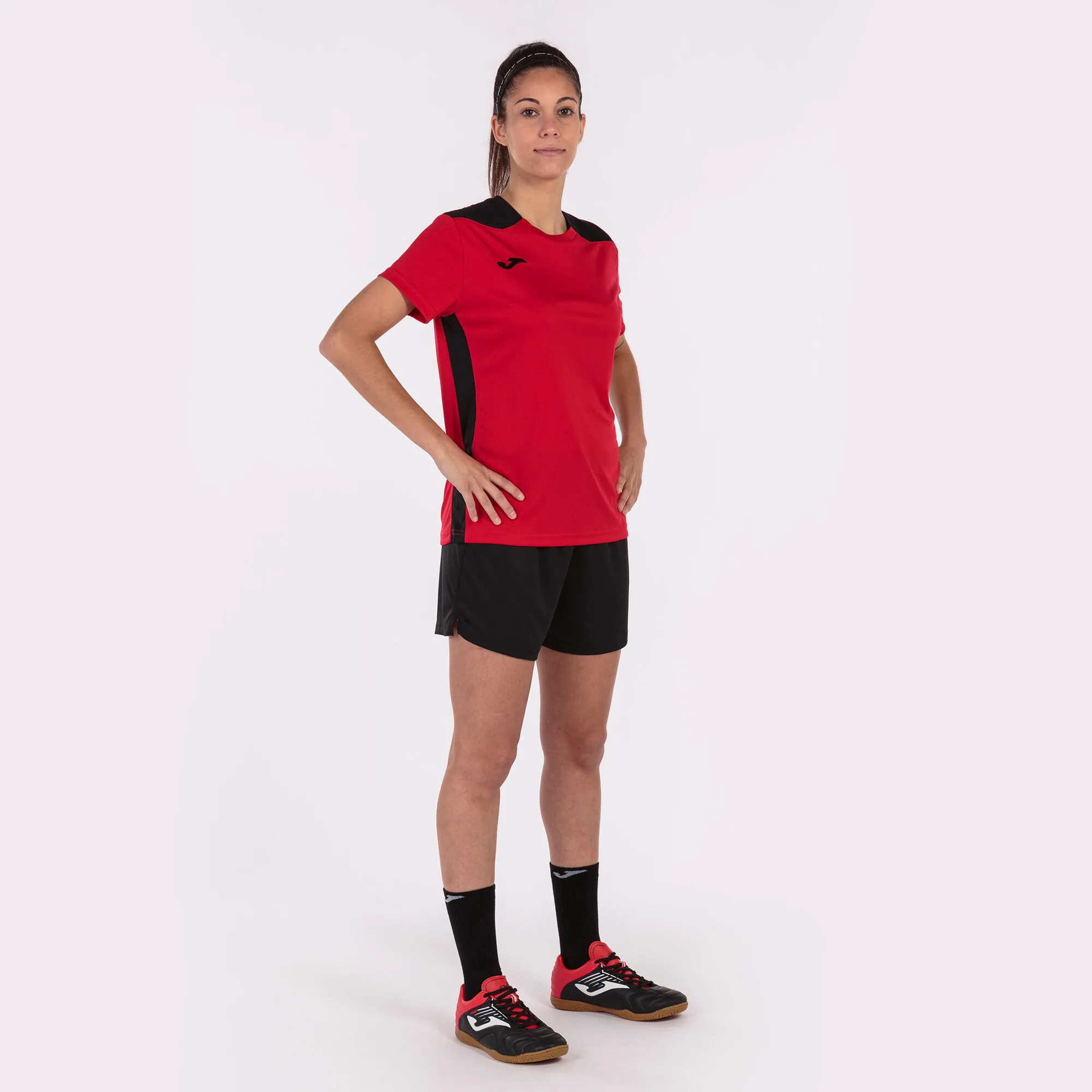 Camiseta manga corta mujer Championship VI rojo negro