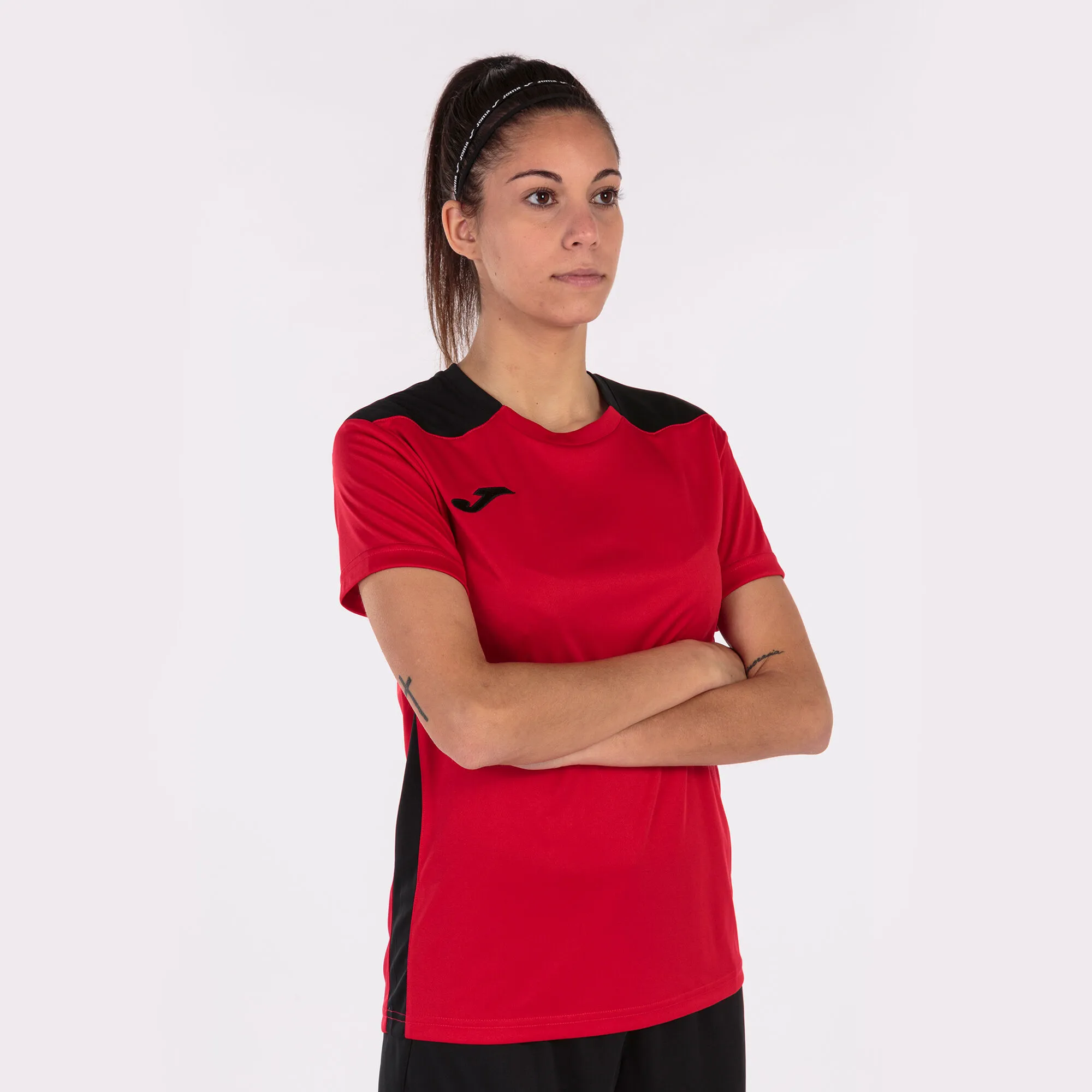 Camiseta manga corta mujer Championship VI rojo negro