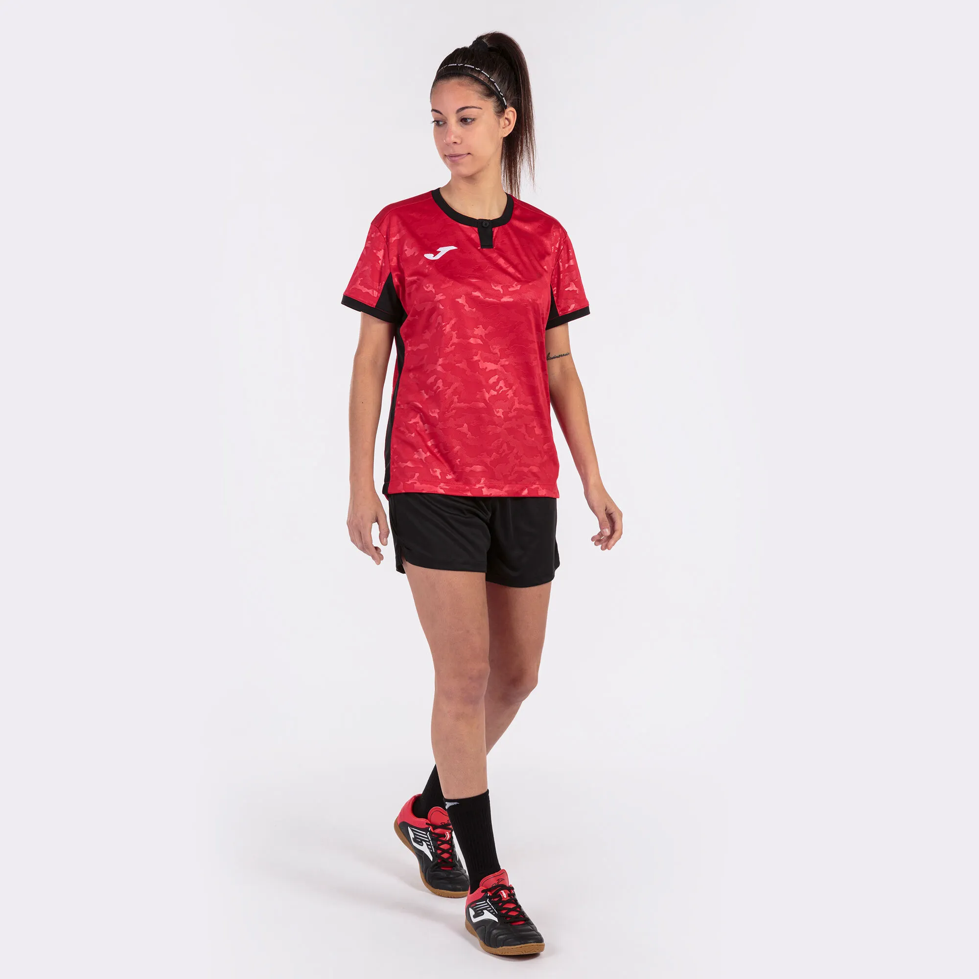 Camiseta manga corta mujer Toletum II rojo negro