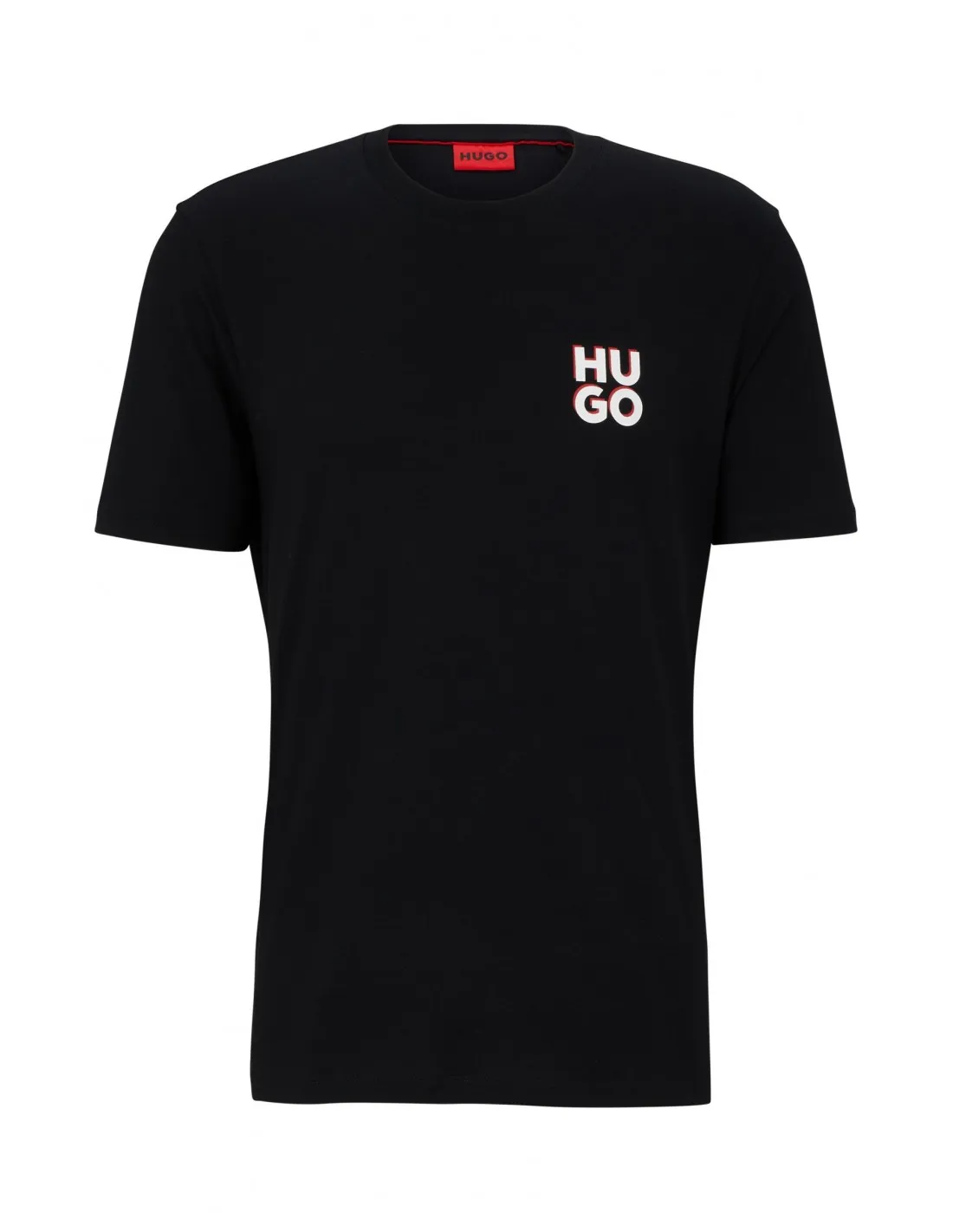 Camiseta regular fit en punto de algodón con logo de Hugo