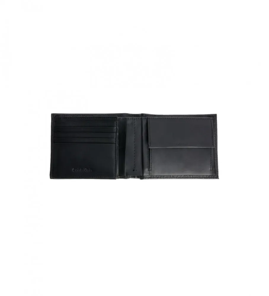 Cartera dePiel Plegado Triple Con Rfid negro -9,5x12,8x2,5cm-