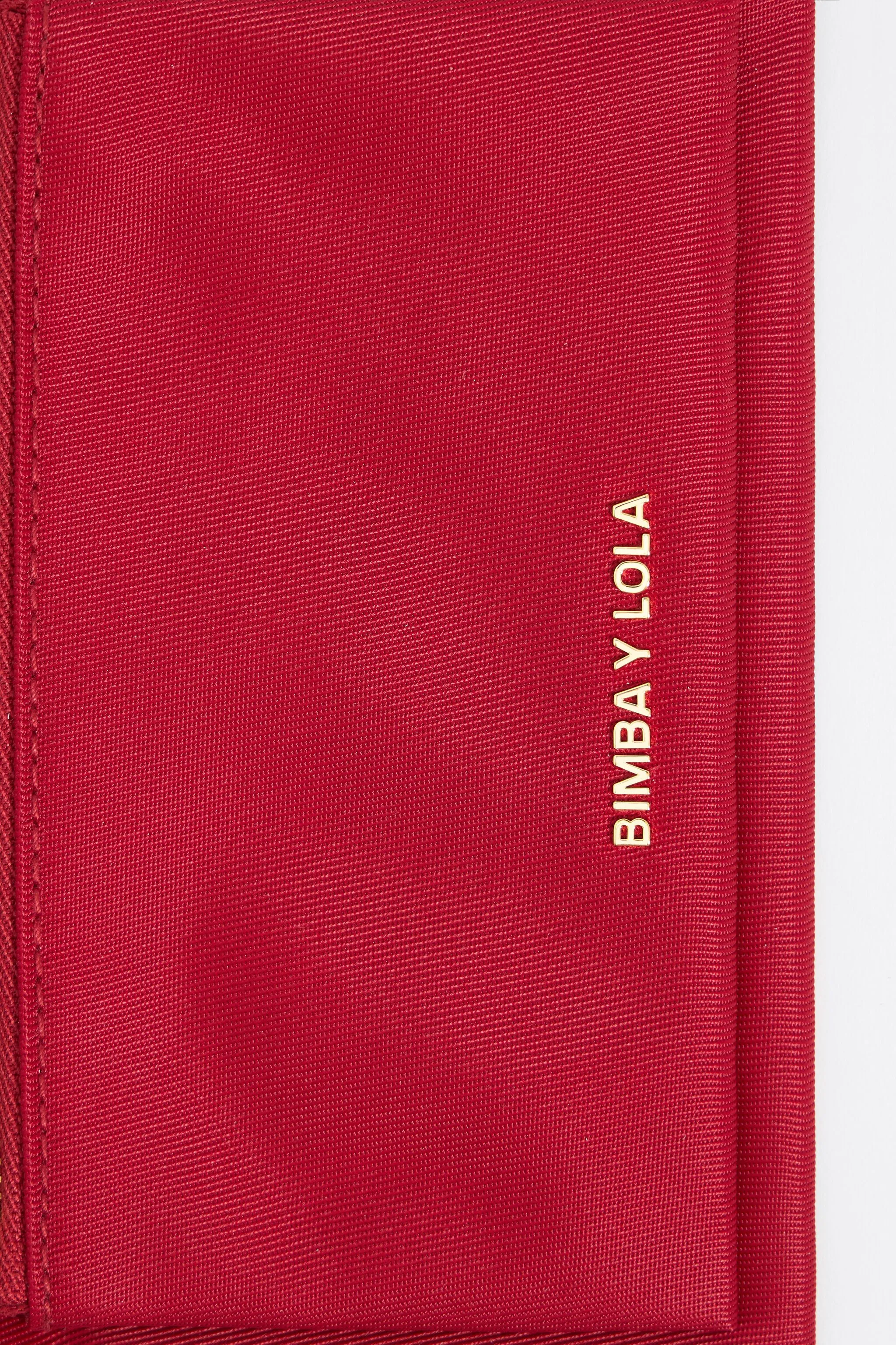 Cartera doble nylon roja