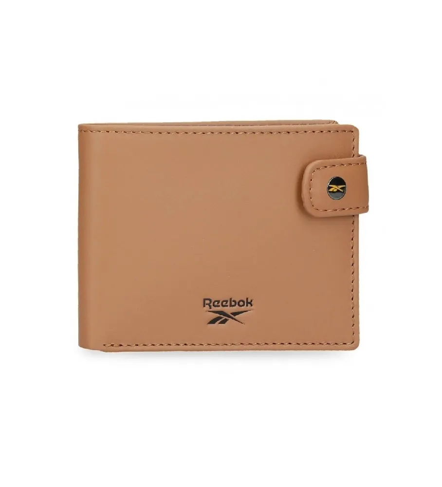 Cartera horizontal Switch con cierre de click marrón