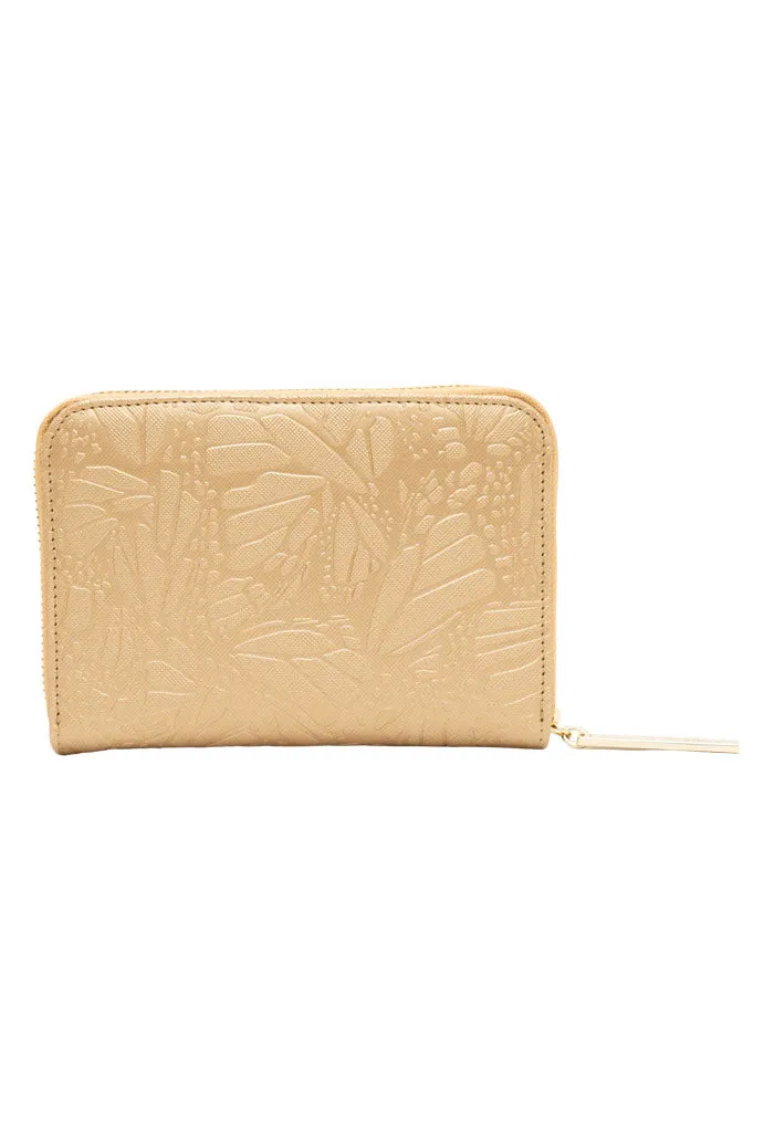 Cartera Mediana Saffiano Grabado Mariposa