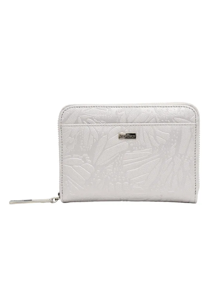 Cartera Mediana Saffiano Grabado Mariposa