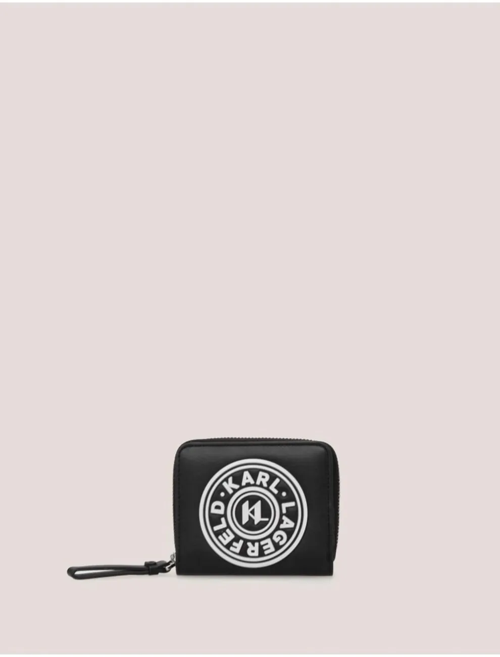 Cartera Mujer Karl Lagerfeld K/skuare Bifold Zip Wallet  Negro