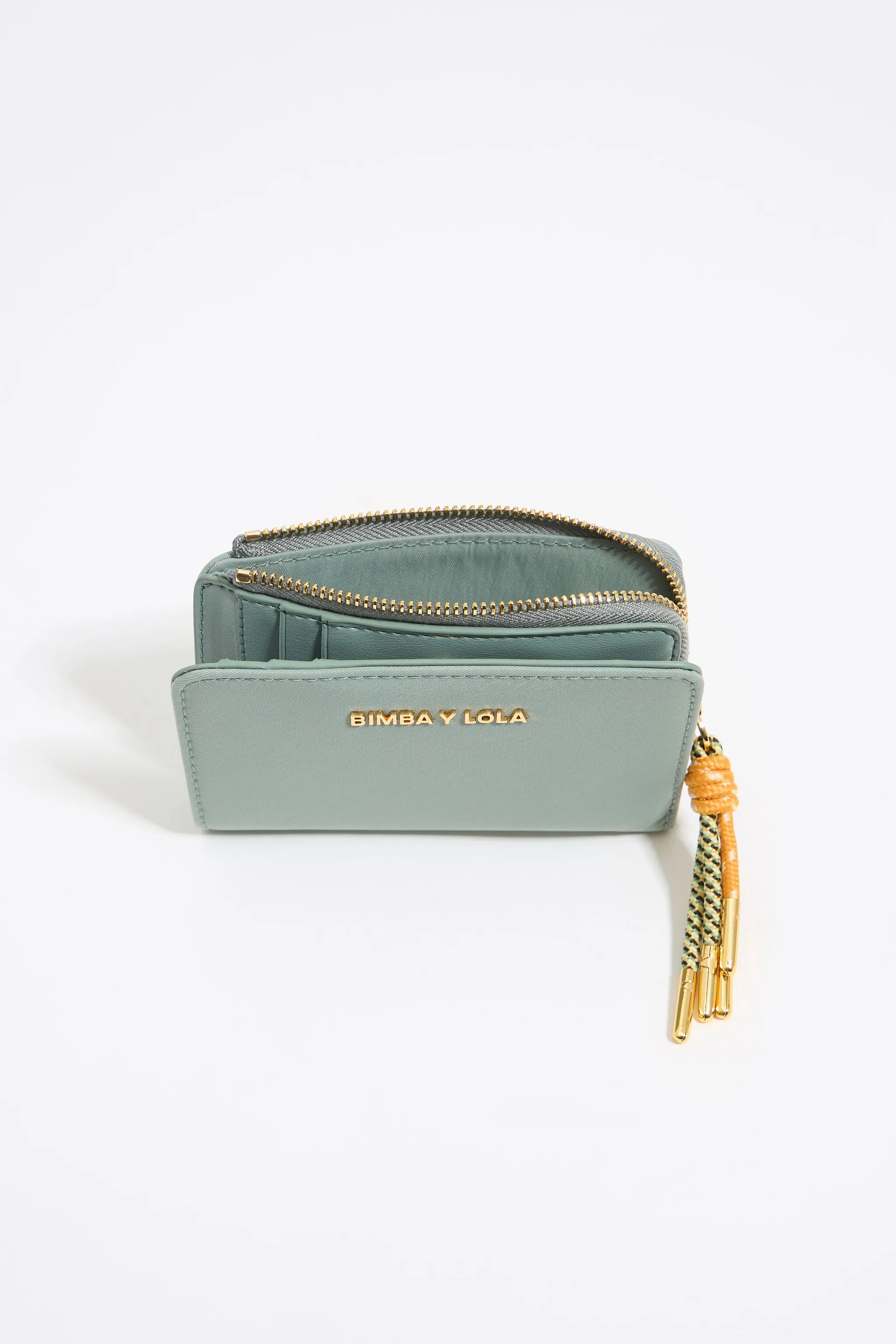 Cartera nylon verde agua