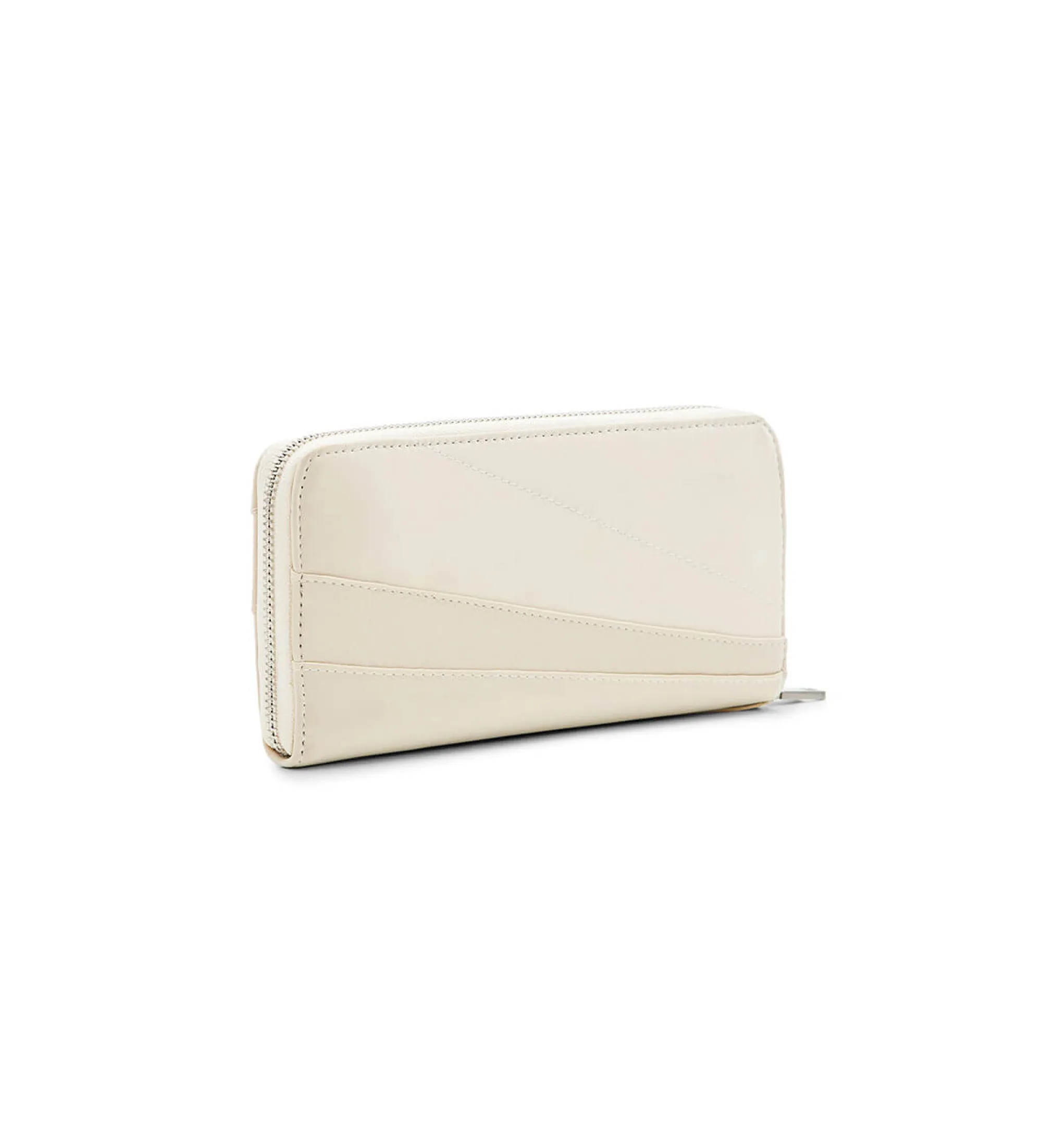 Cartera patch texturas blanco roto