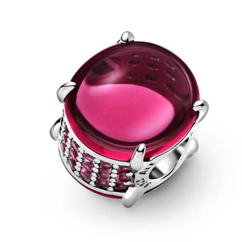 Charm Cabujón Ovalado Rosa Fucsia 799309C01