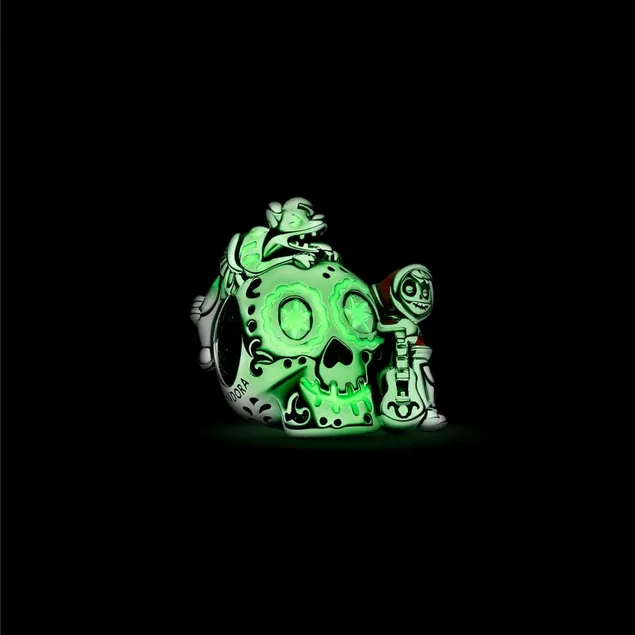 Charm Calavera de Miguel y Dante de Coco de Disney Pixar que Brilla en la Oscuridad 792817C01