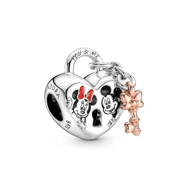 Charm Candado Mickey y Minnie Mouse de Disney 780109C01