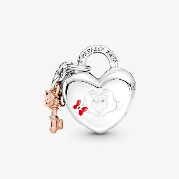 Charm Candado Mickey y Minnie Mouse de Disney 780109C01