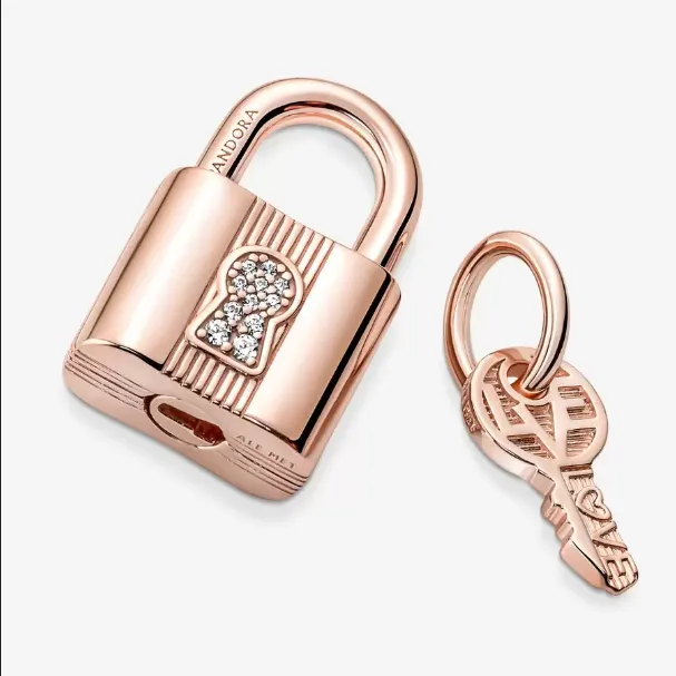 Charm Colgante Candado y Llave 780088C01 Pandora Rose