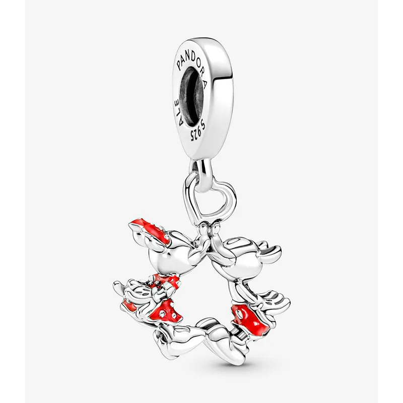 CHARM COLGANTE PANDORA MICKEY Y MINNIE "KISS" 790075C01