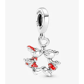 CHARM COLGANTE PANDORA MICKEY Y MINNIE "KISS" 790075C01