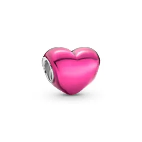 Charm Corazón Metálico Rosa 792991C03