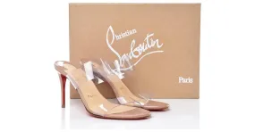 Christian Louboutin Sandalias Just Nothing de 85 mm - PVC y ternera de charol - Rubor - Mujer Beige 