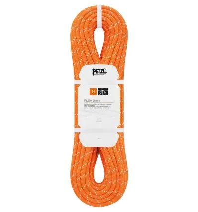 Cuerda semiestática PETZL Push 9MM (NARANJA) 40M