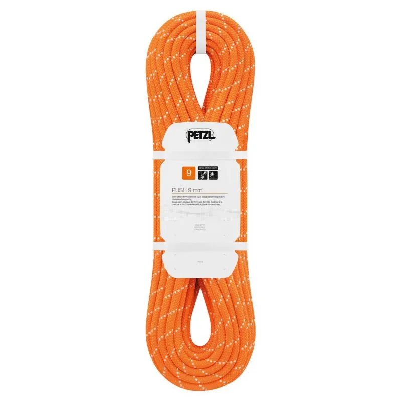 Cuerda semiestática PETZL Push 9MM (NARANJA) 40M