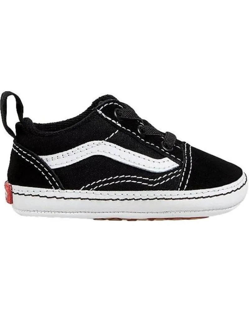 Deportivas VANS OFF THE WALL  de Niña y Niño ZAPATILLAS BEBE VANS OLD SKOOL CRIB BLACK-TRU  MULTICOLOR