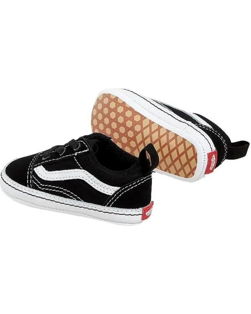 Deportivas VANS OFF THE WALL  de Niña y Niño ZAPATILLAS BEBE VANS OLD SKOOL CRIB BLACK-TRU  MULTICOLOR