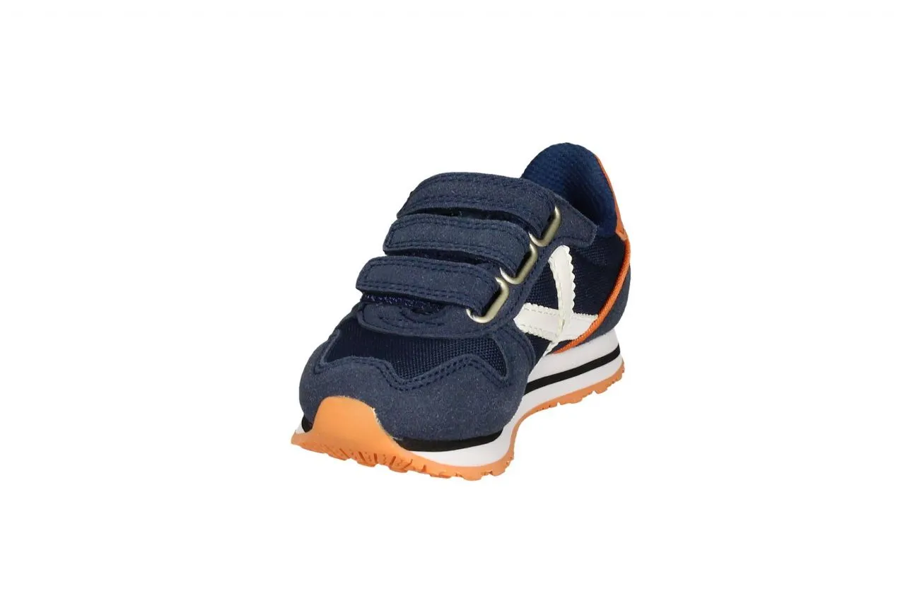 Deportivo 3 Velcros Lado Cruceta Blanca Talon Naranja