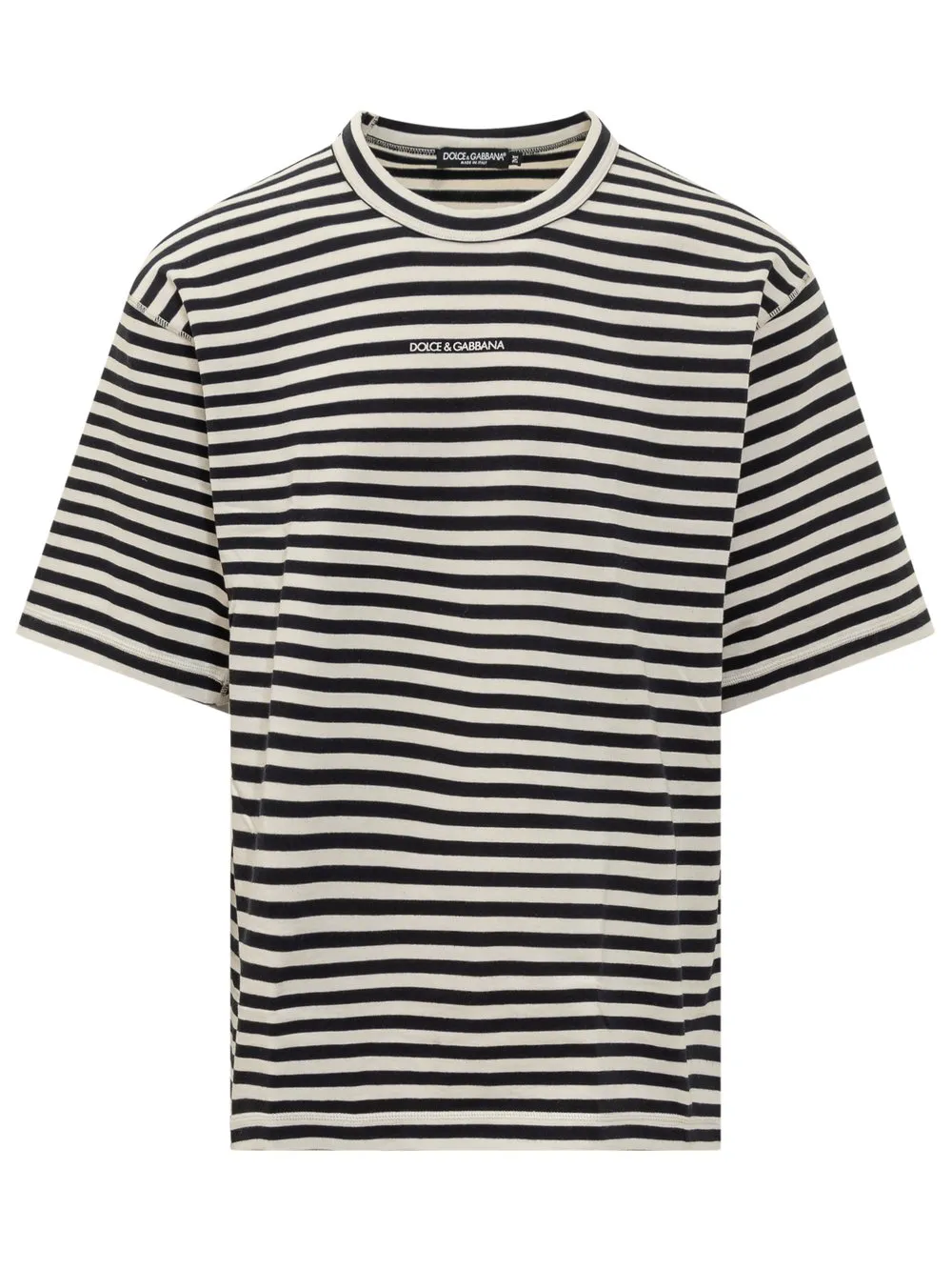 DOLCE & GABBANA Striped Logo T-Shirt