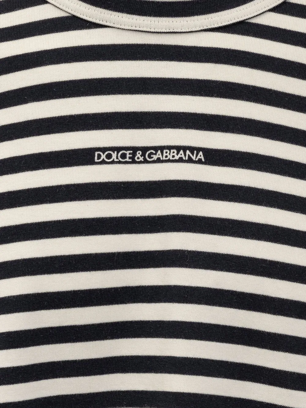 DOLCE & GABBANA Striped Logo T-Shirt