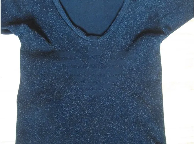 Emporio Armani Tops Negro Plata 