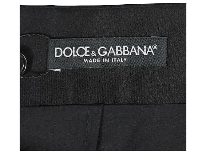 Falda midi Dolce & Gabbana en terciopelo negro 