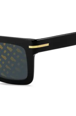 Gafas de sol de acetato con detalles metálicos de la marca