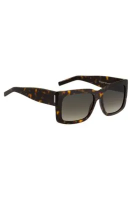 Gafas de sol de bioacetato habana con herrajes de la marca